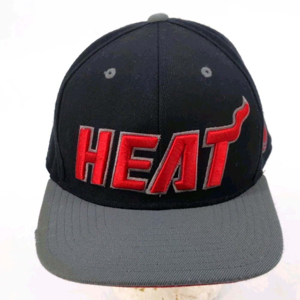Miami Heat Adidas Black NBA Adjustable Snapback Hat Cap